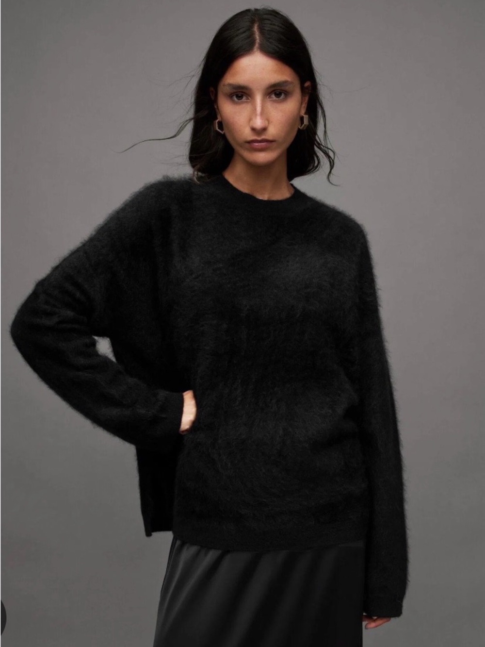 ALL SAINTS NWT 100% Cashmere REBEL crew neck sweater